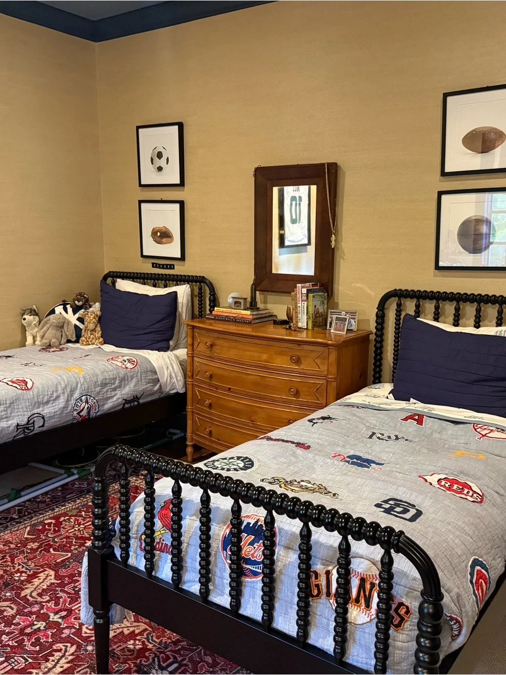 MLB Pottery Barn Teen Twin Quilts and Twin Branson Navy Shams